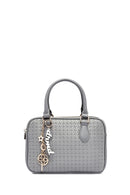 Women's Grey Long Strap Printed Classic Handbag | Derimod