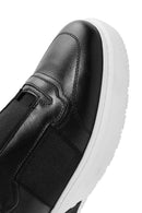 Erkek Siyah Bağcıklı Deri Sneaker | Derimod