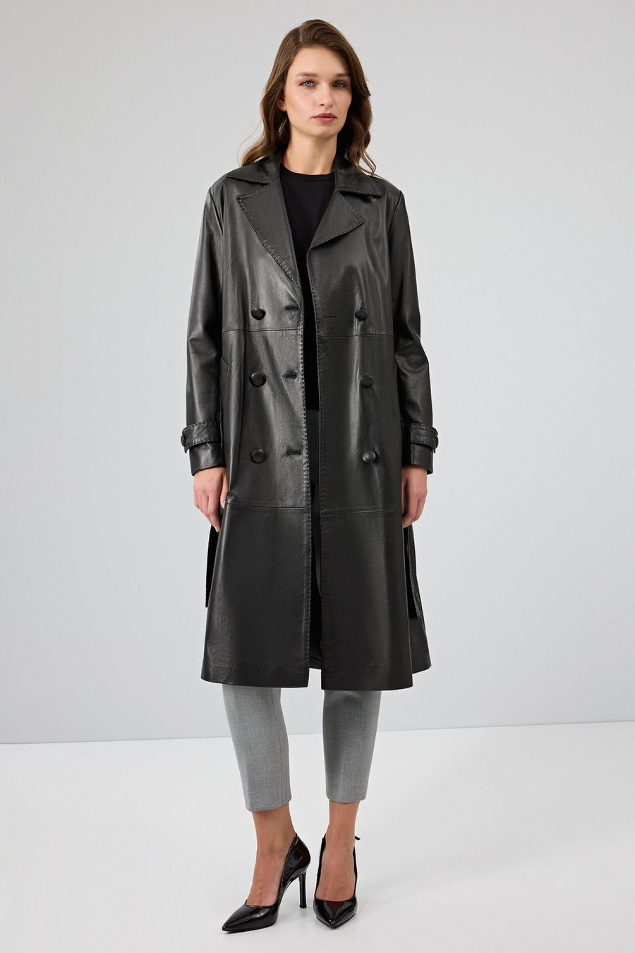 Beyonce Women's Black Leather Coat