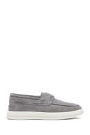 Men's Gray Lace-up Suede Leather Casual Shoes | Derimod