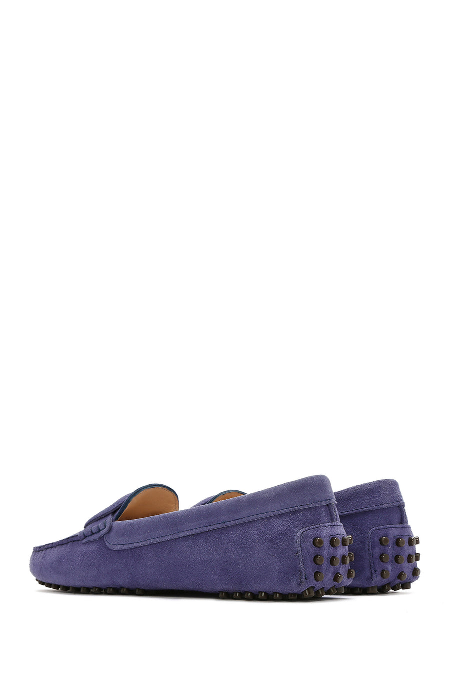 Women's Navy Blue Suede Leather Loafer