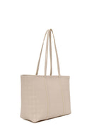 Woman Beige Printed Shoulder Bag | Derimod