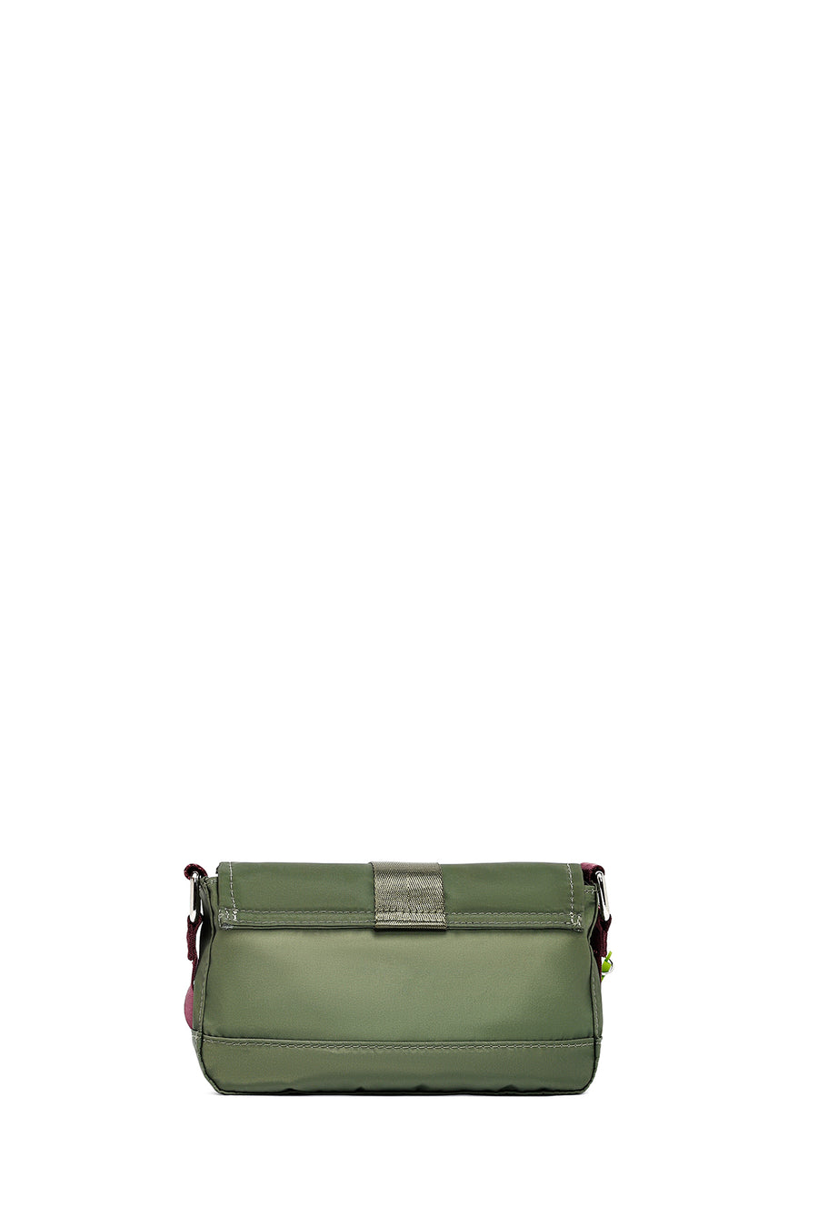 Women's Green Long Strap Mini Fabric Crossbody Bag