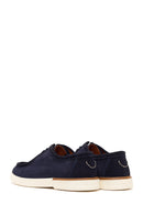 Men's Navy Blue Lace-up Suede Leather Casual Shoes | Derimod