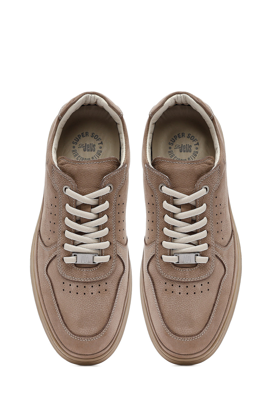 Men's Mink Lace-Up Nubuck Leather Sneaker