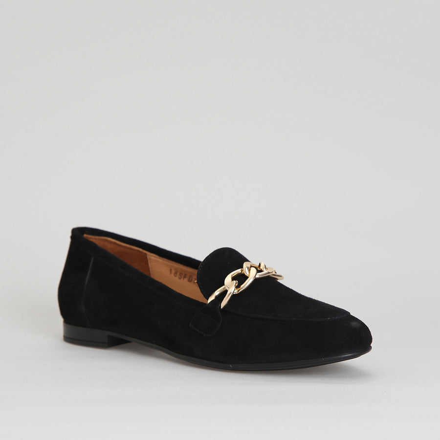Women's Suede Shoes with Chain 18SFD140610 | Derimod