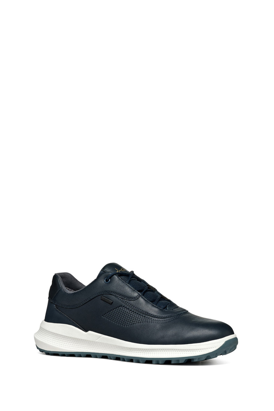 Geox Men's Navy Blue Lace-Up Leather Sneakers