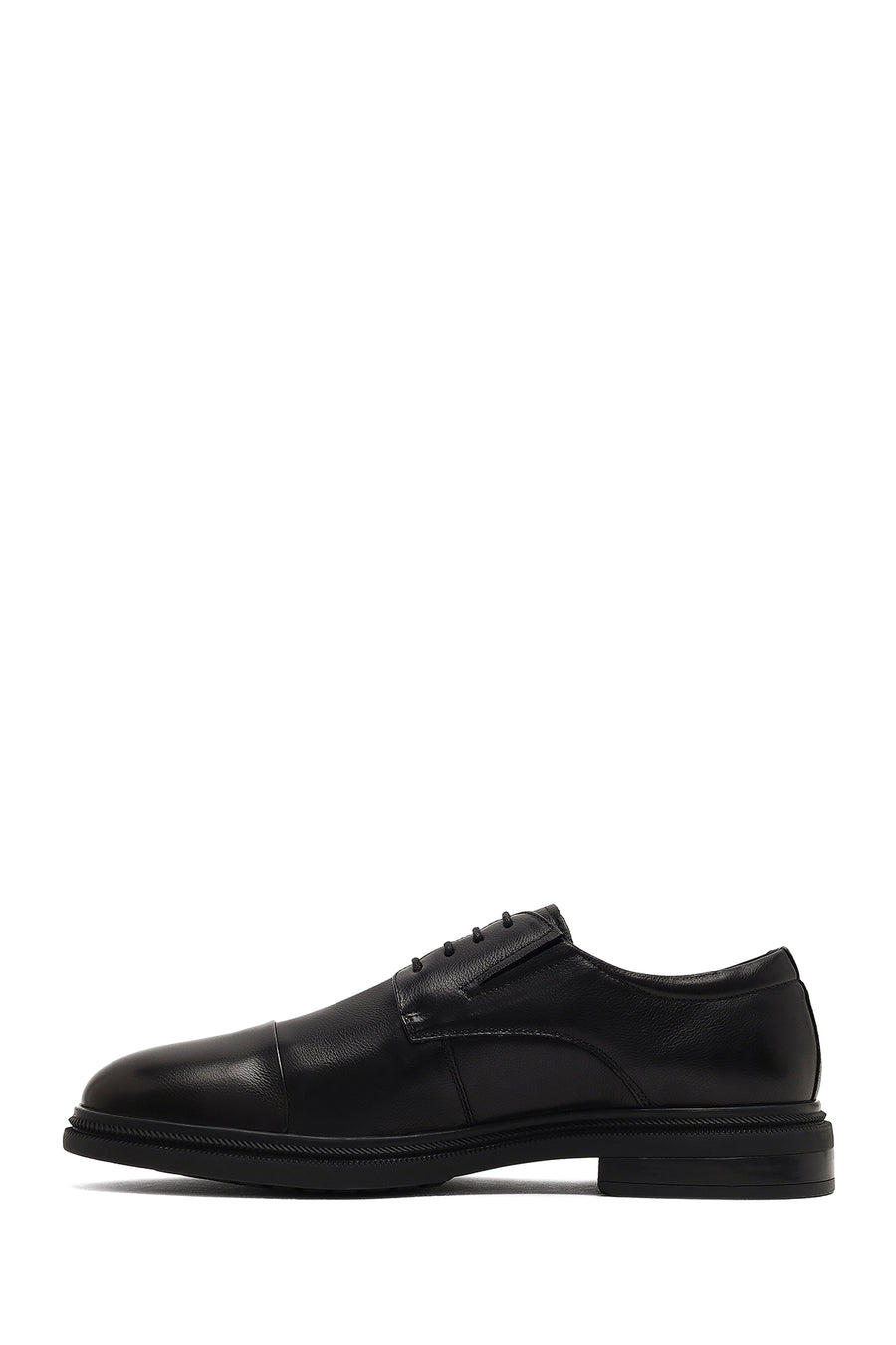 Men's Black Lace-Up Leather Classic Shoe