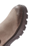 Men's Beige Nubuck Leather Chelsea Boots | Derimod