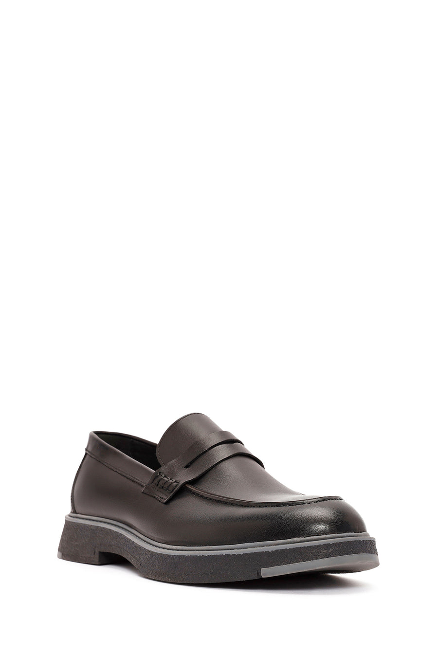 Erkek Siyah Deri Casual Loafer