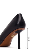 Kadın Siyah İnce Topuklu Deri Stiletto | Derimod