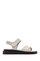 
Women's Gray Strapped Leather Sandal
 | Derimod