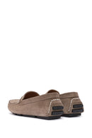 Men's Beige Suede Leather Loafer | Derimod