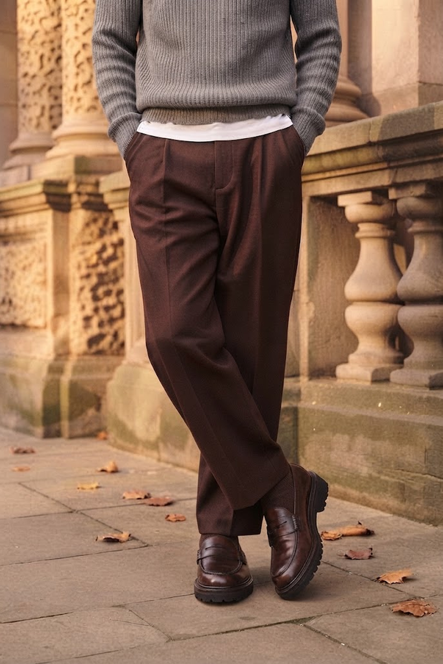 Male Brown Leather Casual Loafer