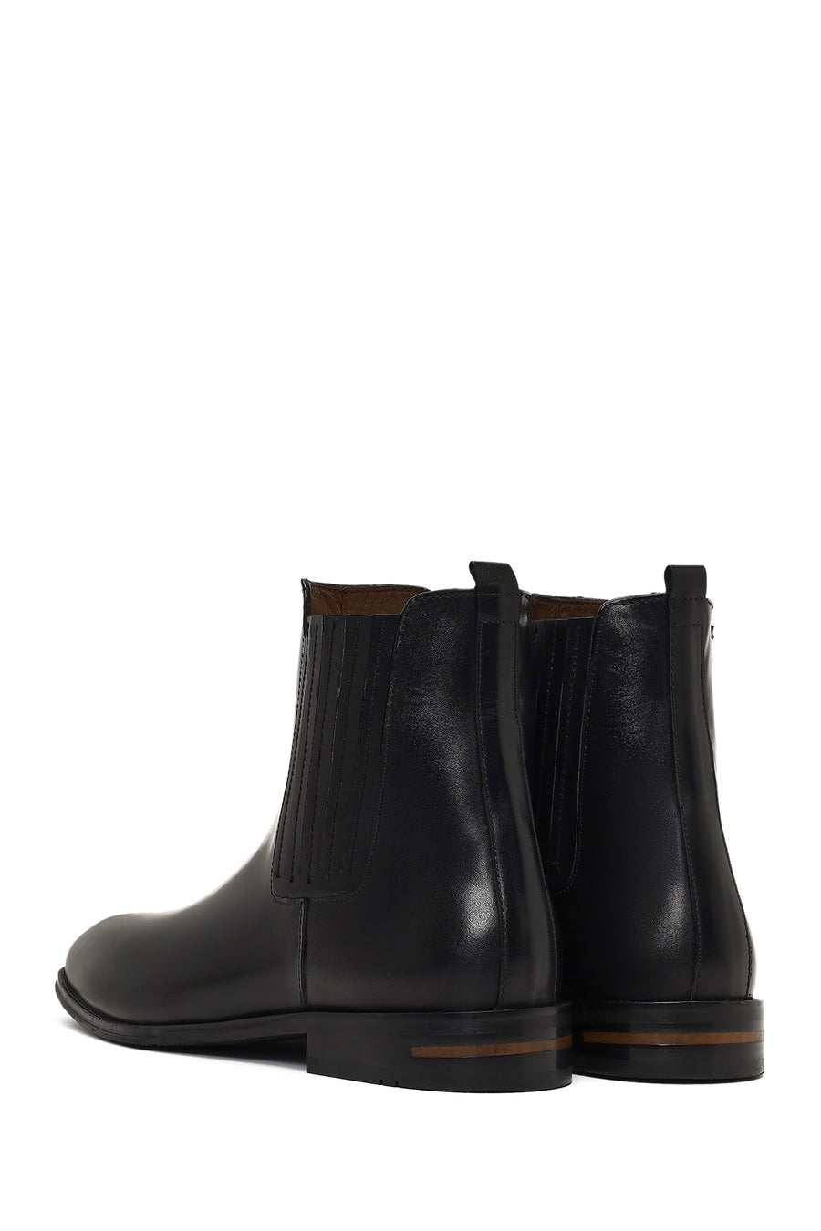 Male Black Leather Chelsea Boots