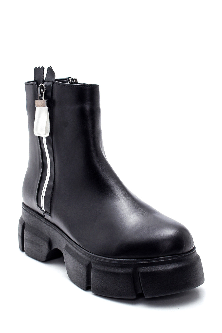 Women's Thick Soled Leather Boots