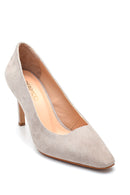 Women's Suede Leather Heeled Shoes | Derimod