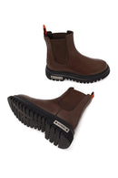 Harley Davidson Woman Tan Mourir Leather Chelsea Boots | Derimod