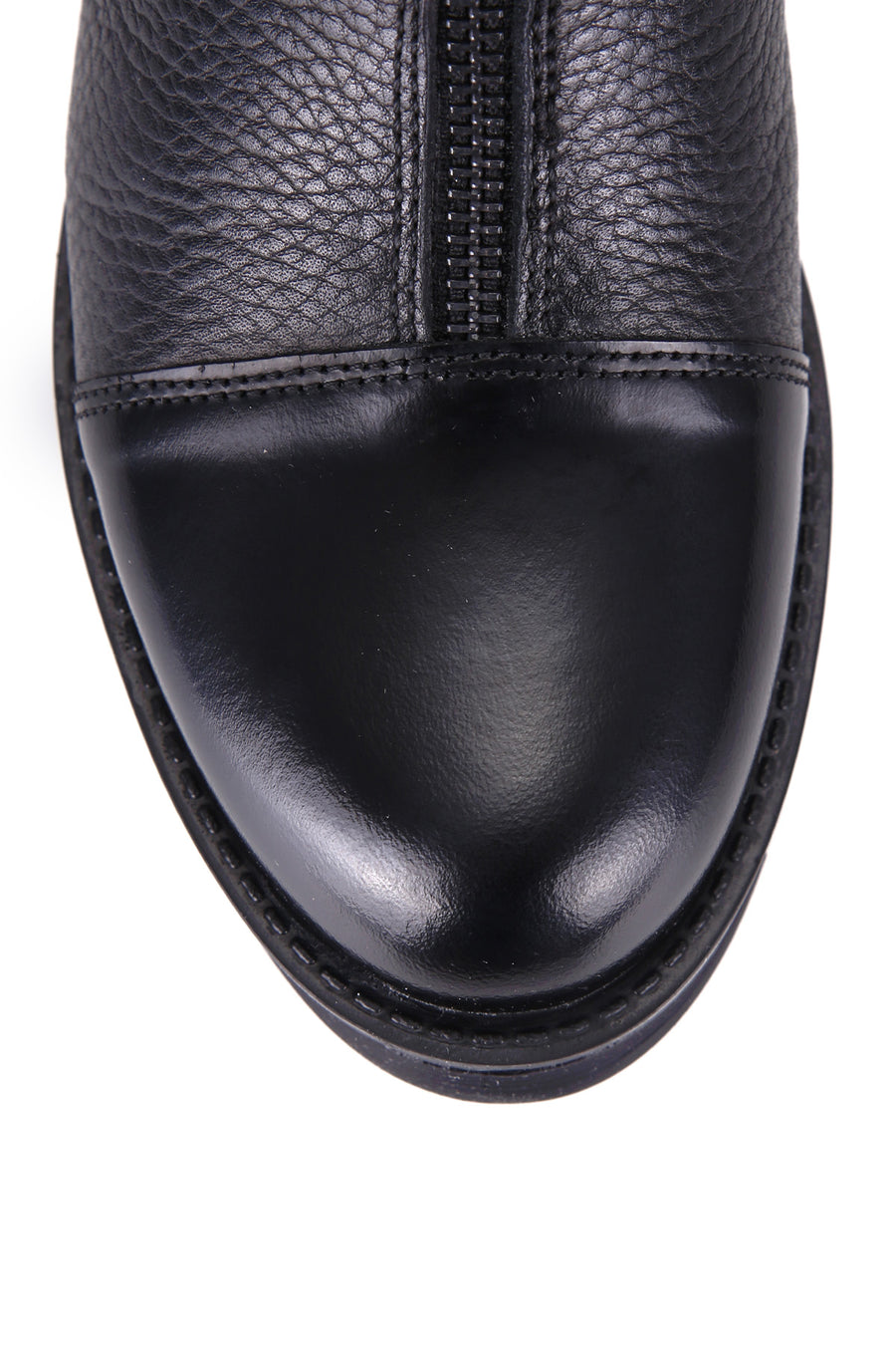 Zippered Women's Leather Boots