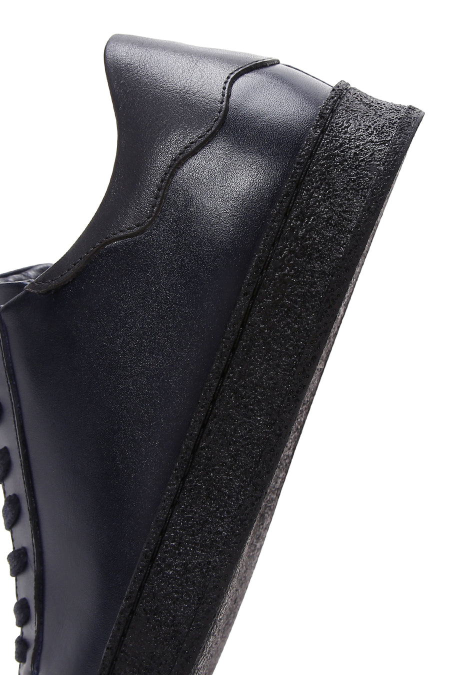 Erkek Lacivert Deri Sneaker