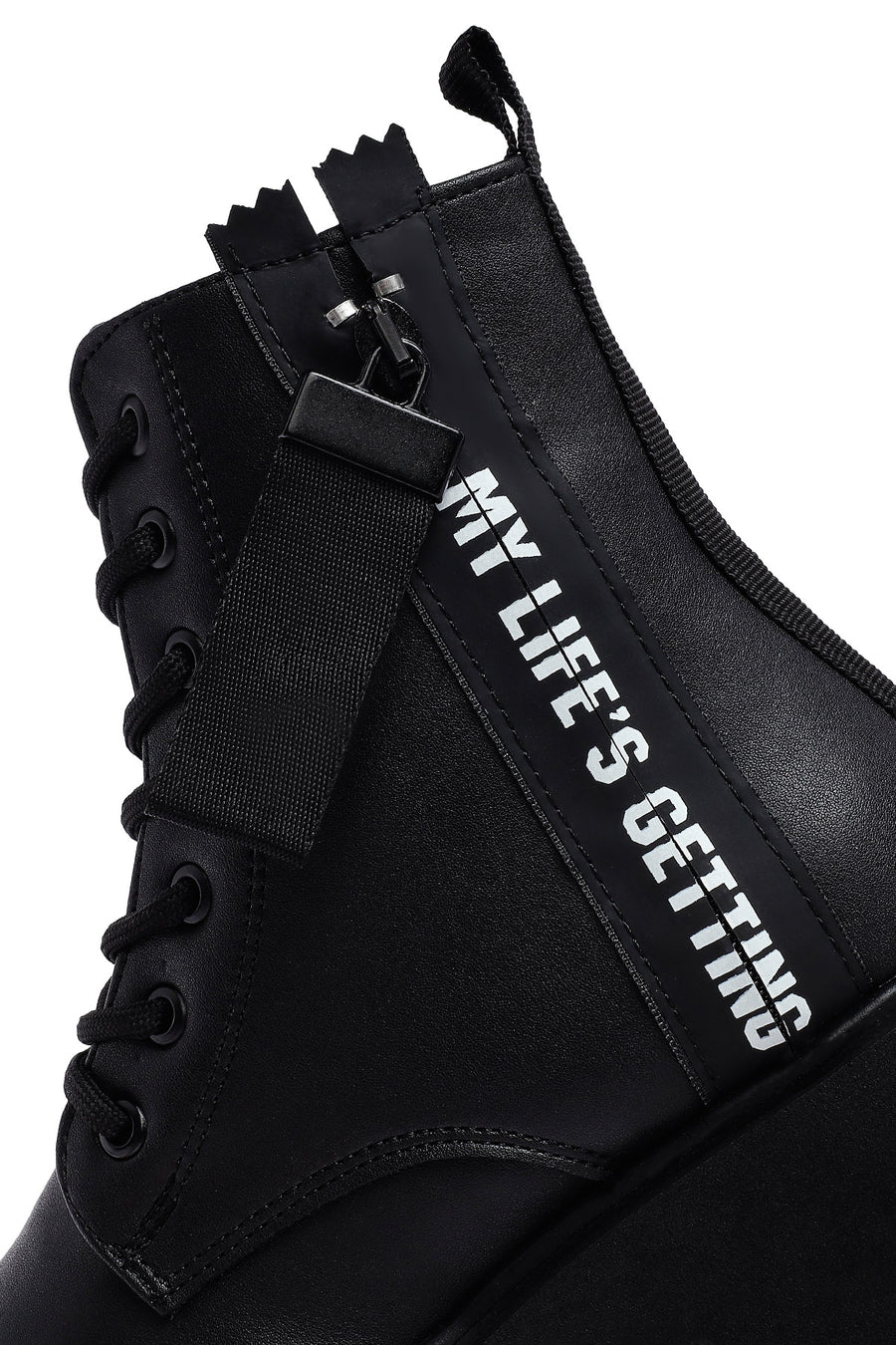 Women's Black Zippered Casual Boots
