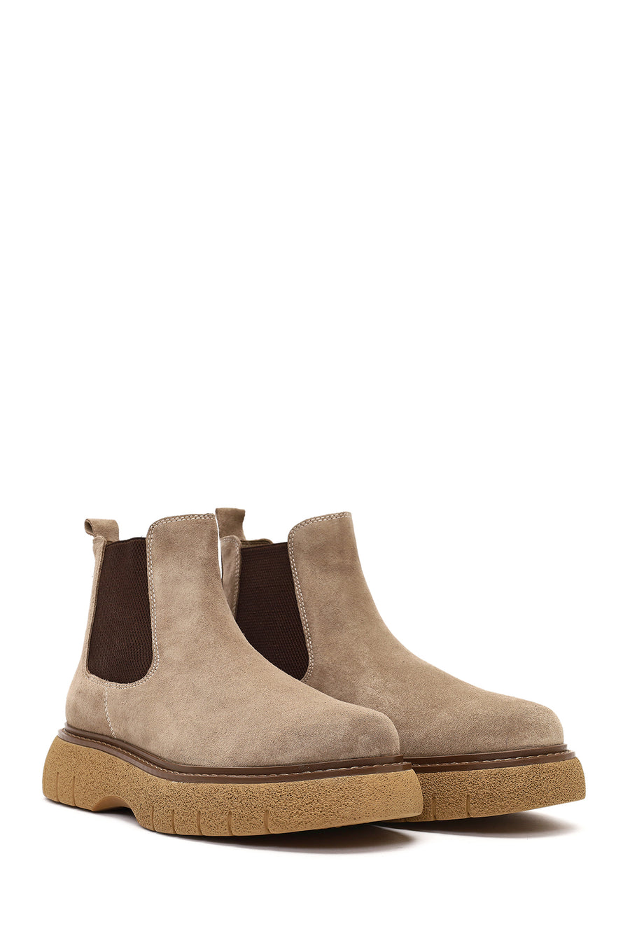 Men's Mink Thick-Soled Suede Leather Chelsea Boot