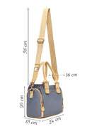 Woman Blue Long-Strap Fabric Shoulder Bag | Derimod