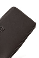 Male Khaki Leather Wallet | Derimod