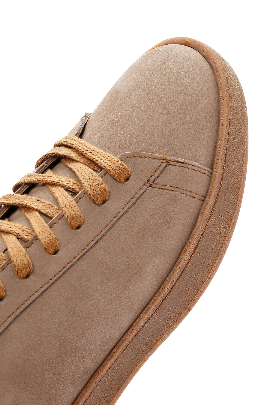Erkek Bej Nubuk Deri Sneaker