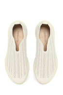 Women's Cream Suede Comfort Shoes | Derimod