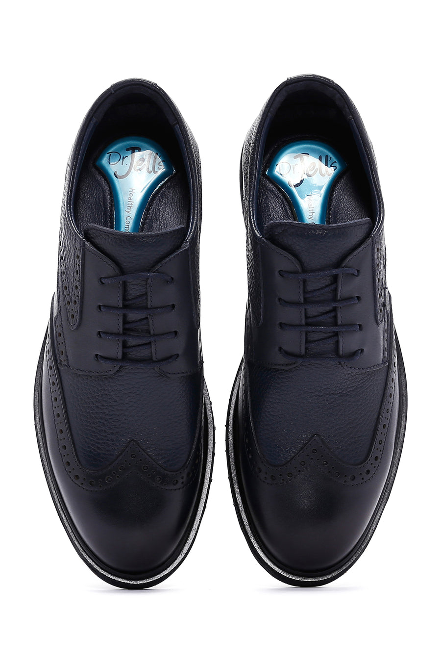 Men's Navy Blue Leather Classic Shoes