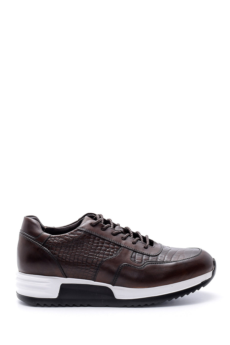 Erkek Kroko Desen Detaylı Deri Sneaker 20SFD324914 | Derimod