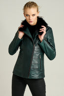 Stella Women's Leather Jacket | Derimod