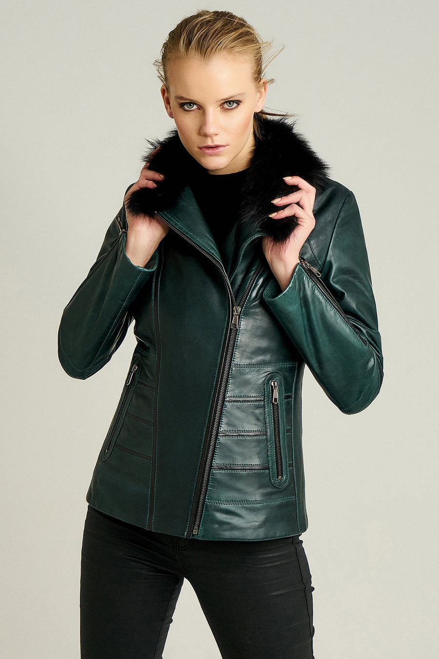 Stella Women's Leather Jacket 18WGD5502U4 | Derimod