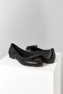 Women's Leather Ballerinas with Bow Detail | Derimod