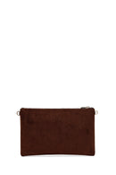 Woman Brown Chain Strap Braided Clutch Bag | Derimod