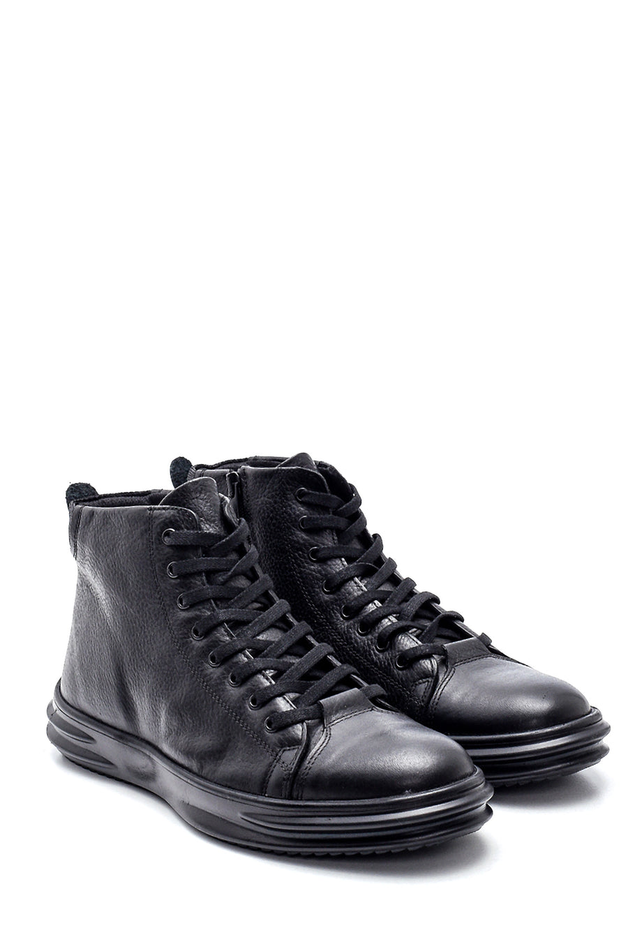 Men's Leather Zippered Boots