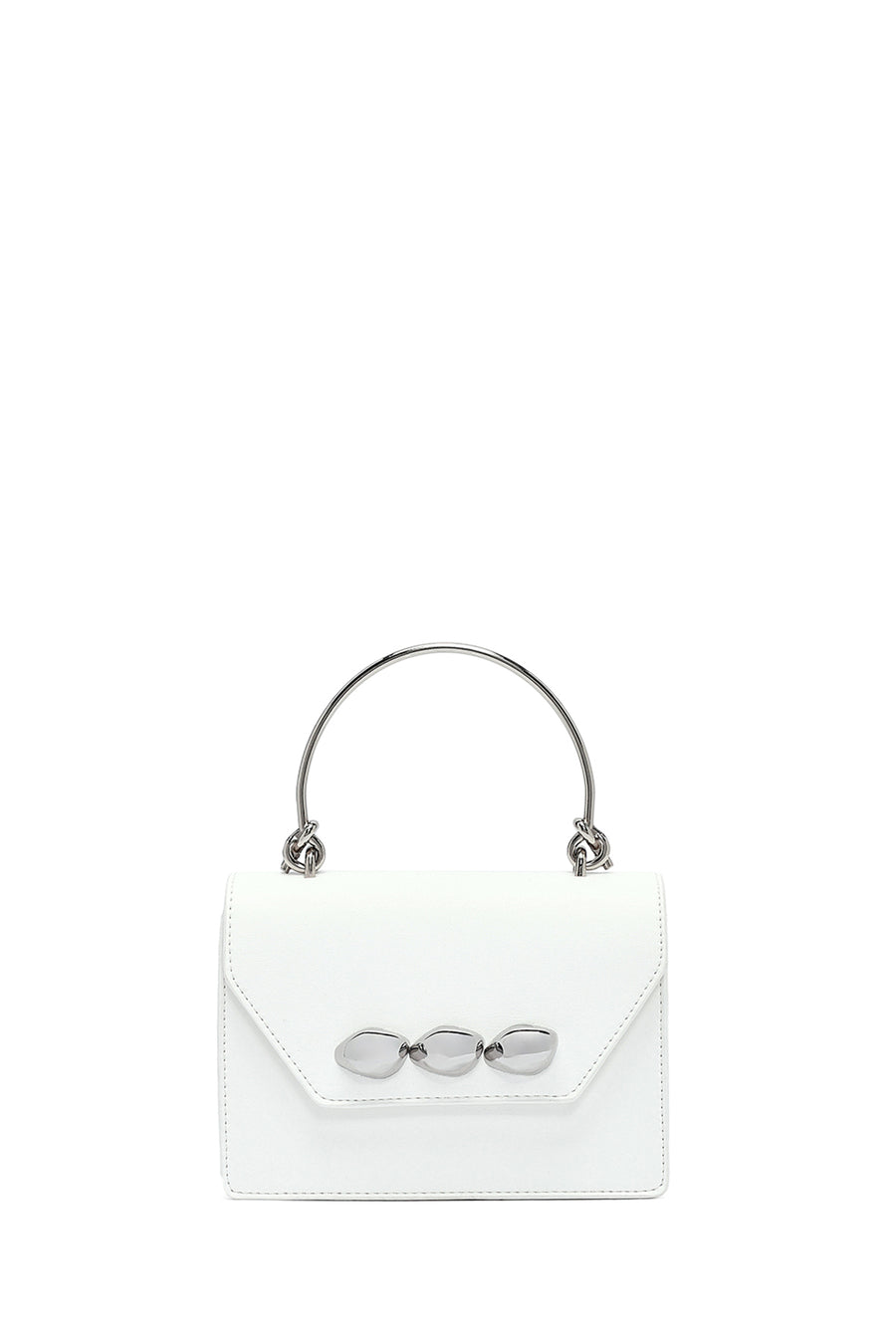 Women's White Long Strap Mini Classic Handbag