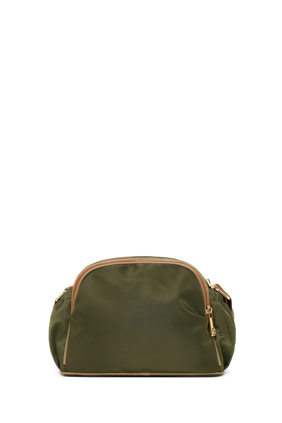 Woman Khaki Fabric Crossbody Bag