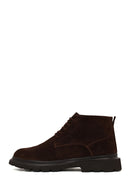 Male Brown Lace-up Thick-Soled Suede Casual Boots | Derimod