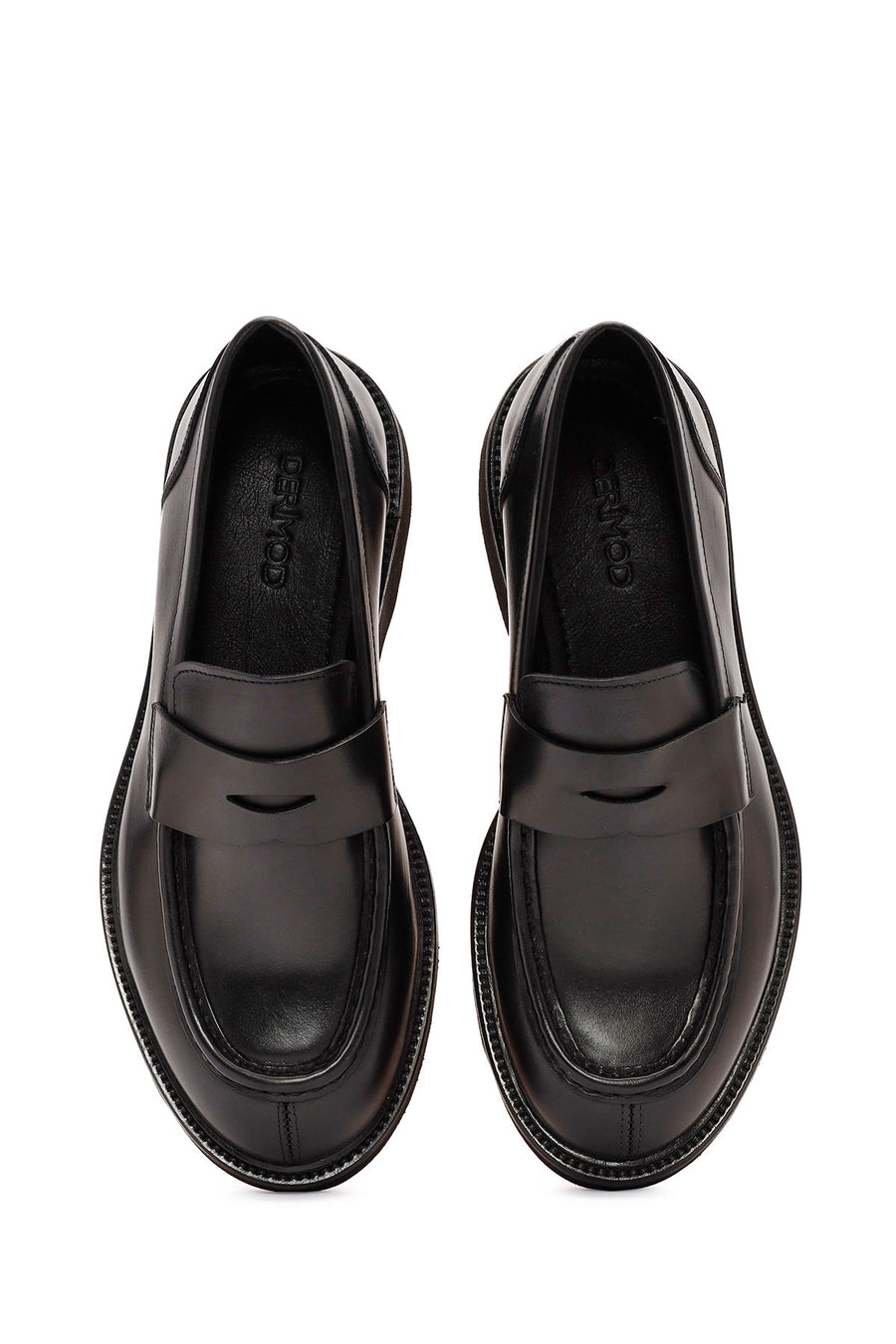 Erkek Siyah Deri Casual Loafer