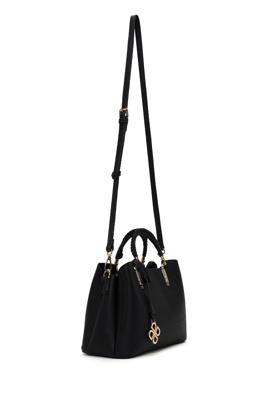 Woman Black Long-Strap Shoulder Bag