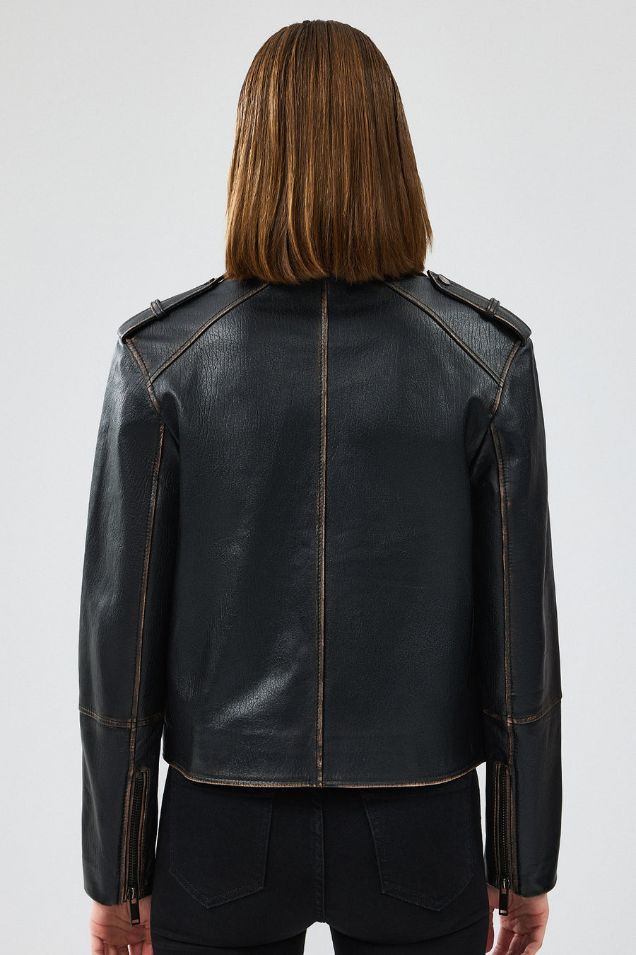 Oxford Women's Black Biker Leather Jacket