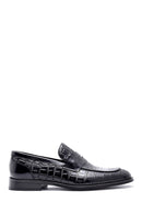 Erkek Kroko Detaylı Deri Loafer | Derimod