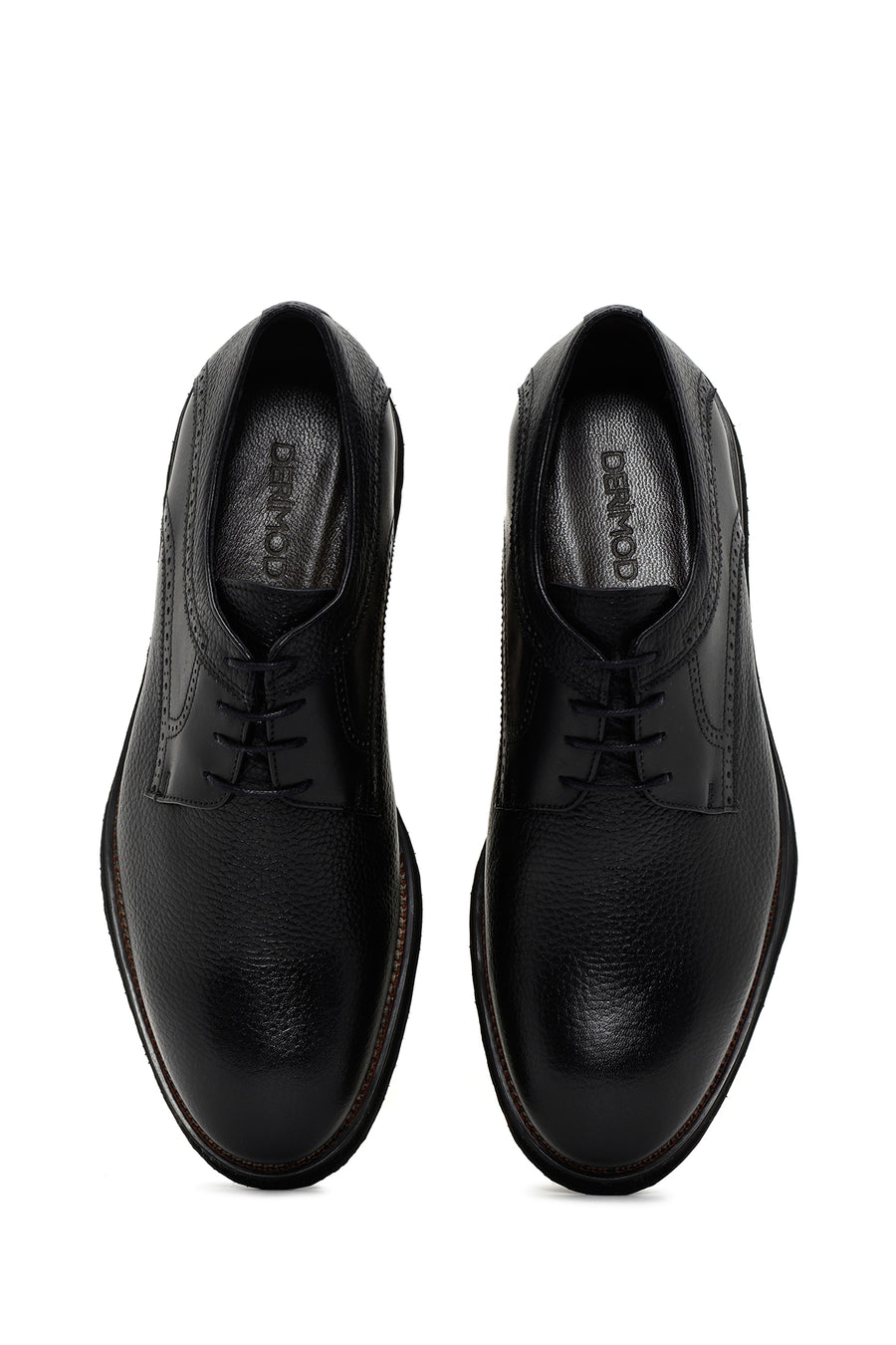 Men's Black Lace-up Leather Casual Shoes