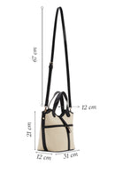 Women's Cream Long Strap Fabric Handbag | Derimod