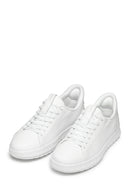 Geox Men White U Flextrıde Plus Lace-up Leather Sneaker | Derimod