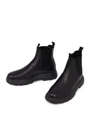 Male Black Leather Chelsea Boots | Derimod
