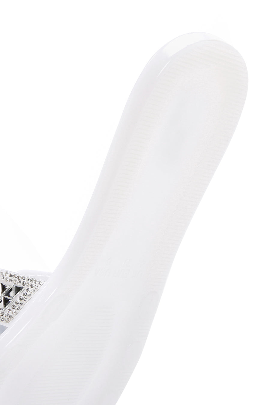 Women's White Stone Jelly Slippers