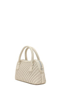 Woman Cream Long-Strap Braided Shoulder Bag | Derimod